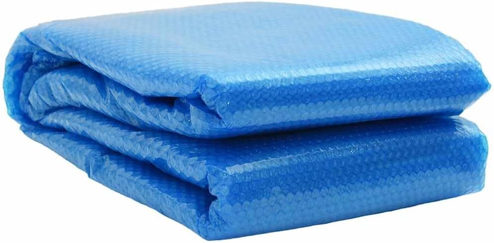 vidaXL Blue Rectangular Solar Pool Cover - 393.7"x236.2" - PE Air Chambers - Promotes Heat Retention, Decreases Water Evaporation & Chemical Usage, Easy Installation