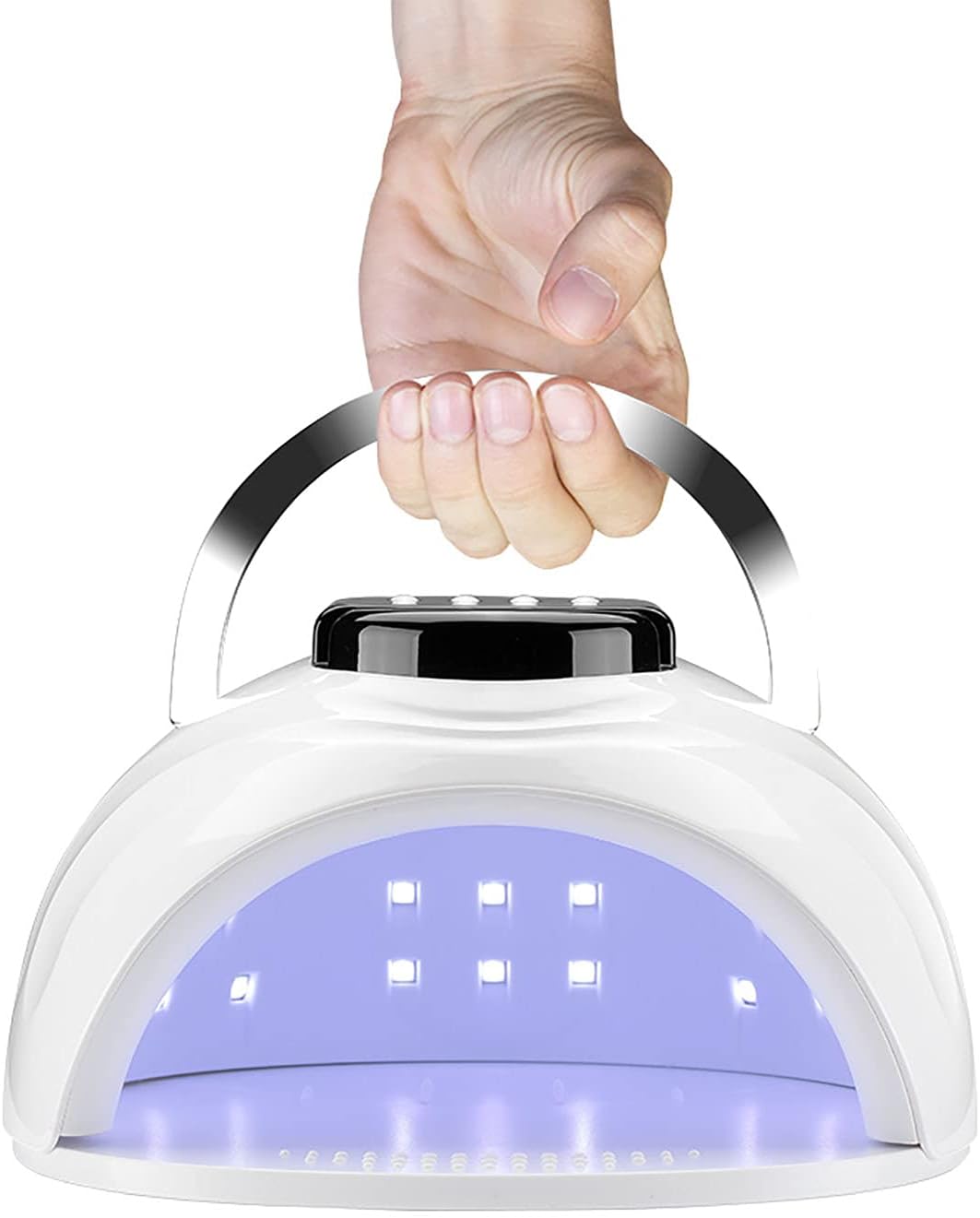 168W UV LED Nail Lamp for Manicure Nail Dryer with Phone Holder for Curing All UV Gel Varnish Gel Nail Polish Timer Auto Sensor