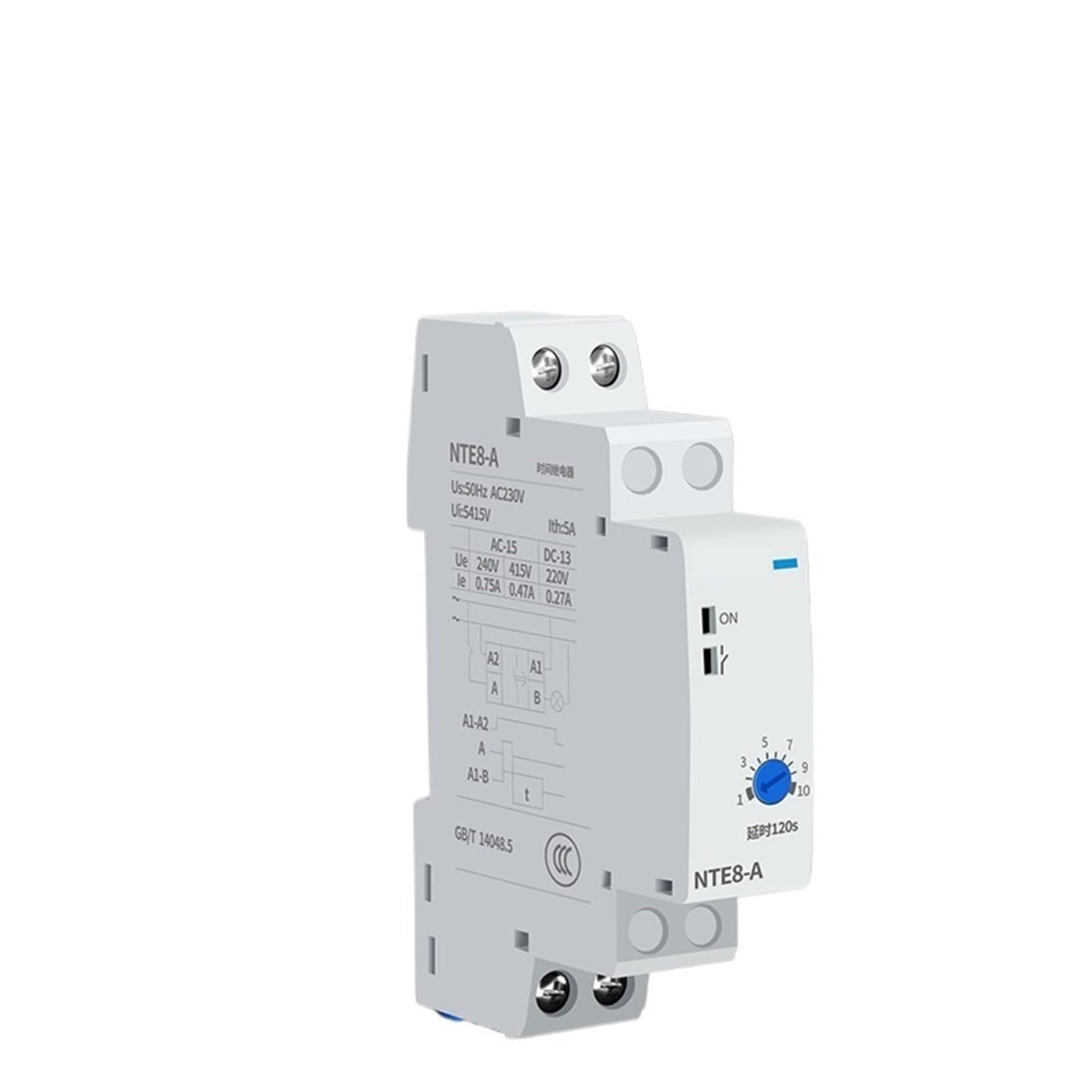 Relé temporizador NTE8-A Controlador de apagado CA 220 V CC 24 V Retardo de desconexión(AC230V,6s-60s NTE8-A)