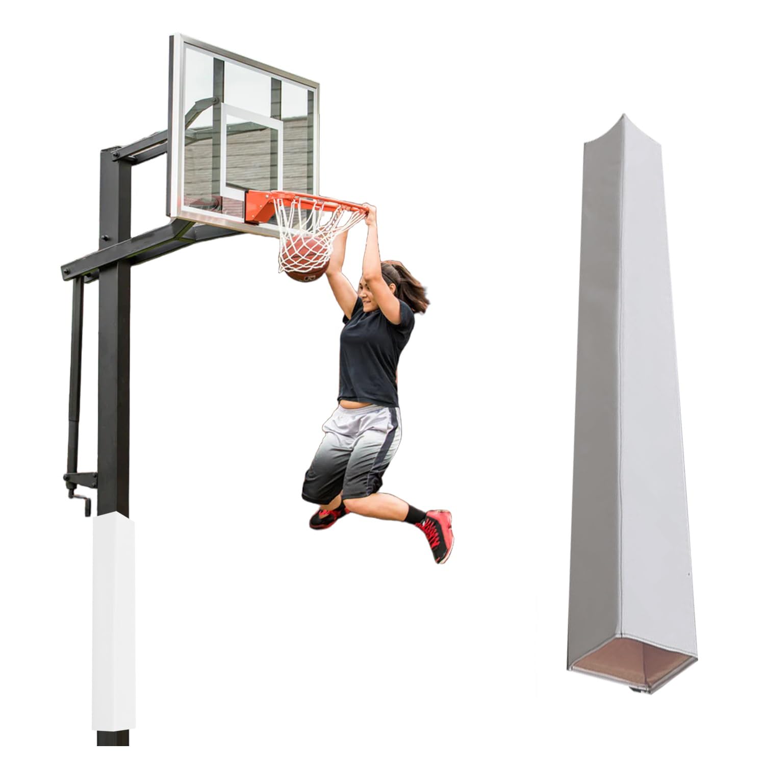 Cojín envolvente para postes de baloncesto: la solución contra golpes en canastas de exterior