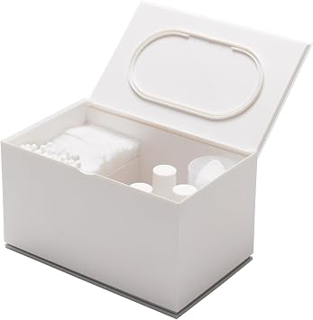 YAMAZAKI Home Skincare Organizer, Lid, No Assembly Req, White, One Size