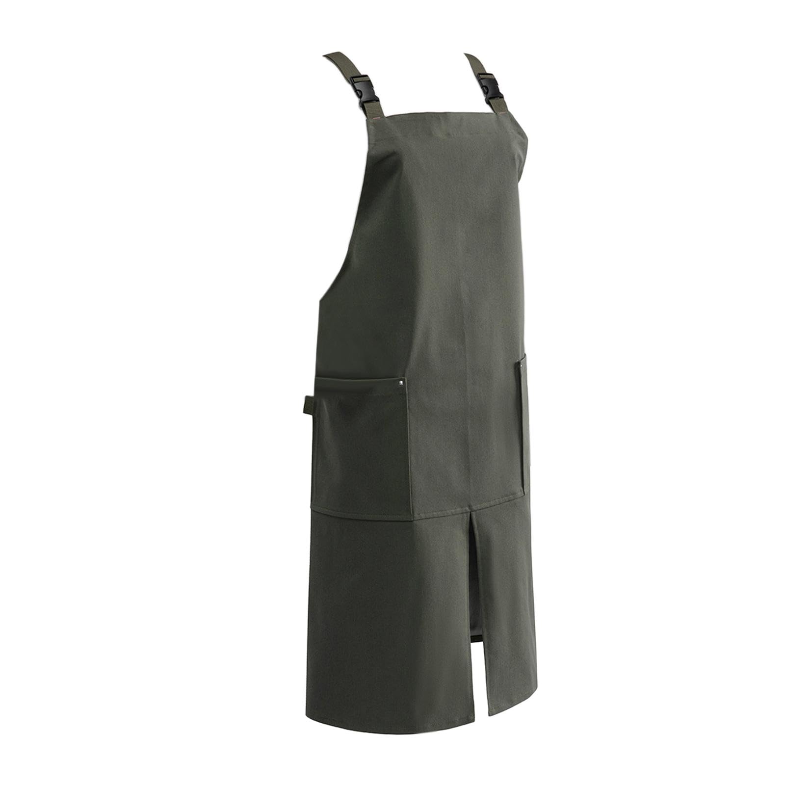 Fartuchy do pieczenia, Fartuch kuchenny z regulowanym paskiem, dla dorosłych, do restauracji i grilla, khaki, 82x72 cm(2 Set Of(green 82x72cm))