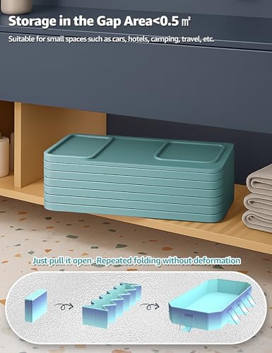 Image of Foldable Pool for Kids Adults - Non-Inflatable Swimming Pools for Backyard Garden Outdoor Folding Collapsible Dog Above Ground Pool Kiddie Pool 90 inch X 54 inch X 21 inch
