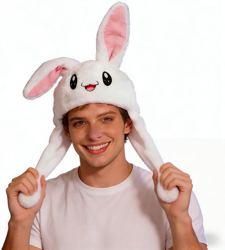 Easter Bunny Hat, Funny Plush Bunny Hats, Plush Christmas Rabbit Hat, Party Cosplay Cute Animal Hats
