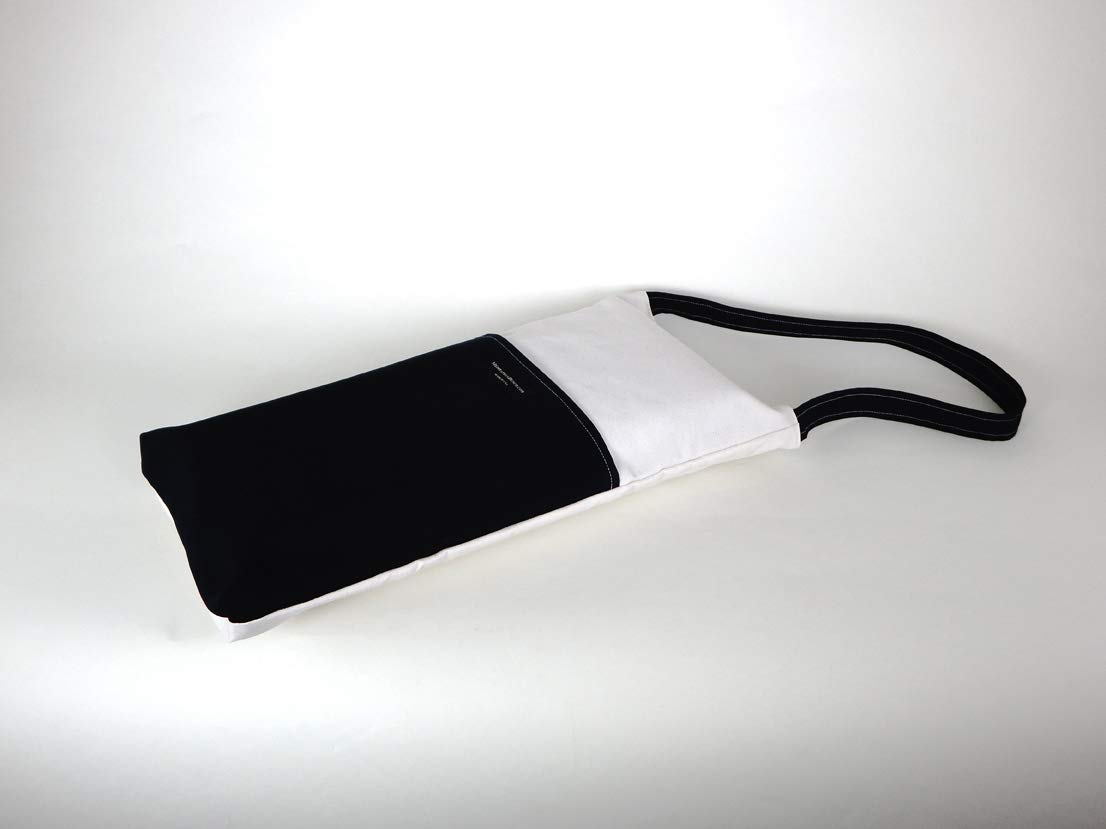 Meditation Bench Canvas Tote Bag (Natural/Black)