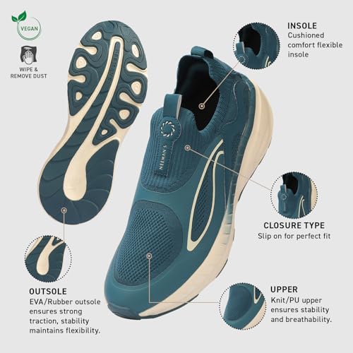 Image of Neeman's Novra Slip On Shoes for Men | Casual Sneakers for Men | Breathable Men's Canvas Shoes Without Laces | Dual Foam Insole & Cushioned Midsole | Stylish Men Shoes