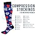 aidingzhi Fashion Navy Blue Heart Leopard calf long circulation socks for gym for men mujer 2 pair