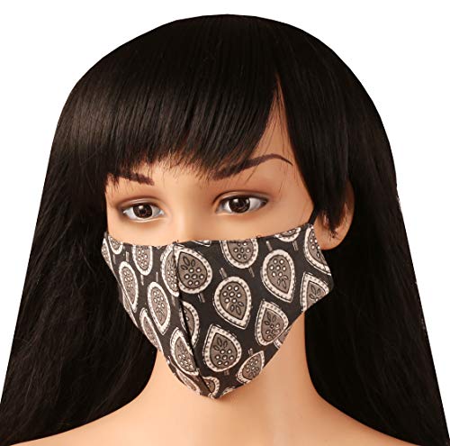 Touchstone Máscara facial de algodão de 3 camadas reutilizável, lavável, tamanho pequeno (pacote com