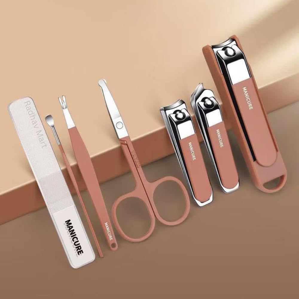 Radhav Mart 8 in 1 Nail Clipper Set – Professional Manicure Set & Pedicure Kit for Men & Women | Portable Nail Clippers Set Stainless Steel | Personal Grooming Kits. 4