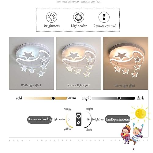 Chambre enfant lustre acrylique rose avec éclairage LED télécommandé - 4