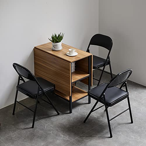 Karl Home 4 Pack Black Folding Chairs With Padded Seats For Outdoor & Indoor thumb #6