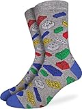 Good Luck Sock Men's Building Blocks Socks, Adult, Shoe Size 7-12