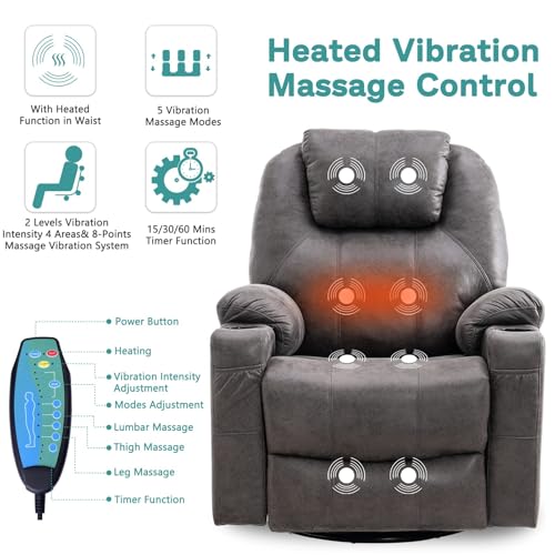 Sillón reclinable con función de mecedora y masaje miniatura 5