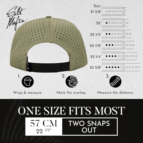 Image of Salt Mafia Hats for Men - Waterproof Hats for Men, 7 Panel Flat Brim Surfer Hat