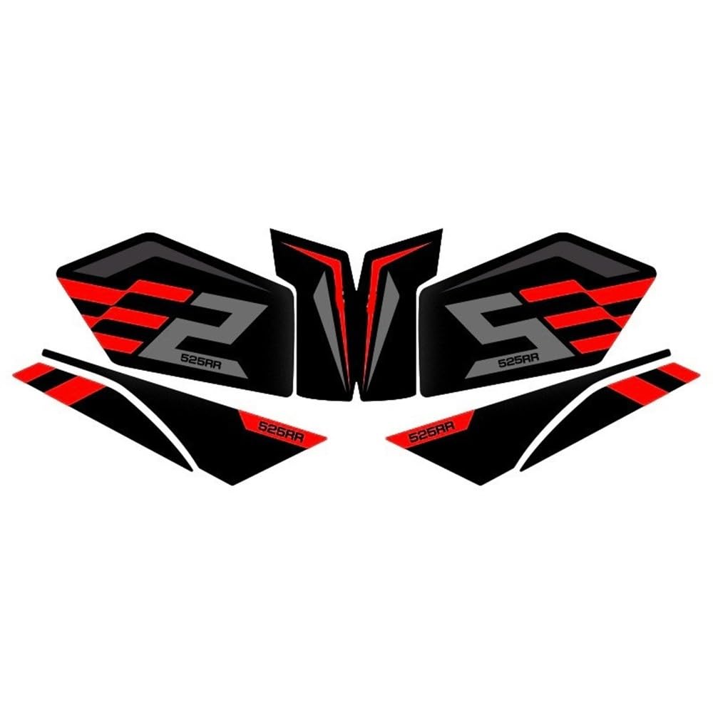 Autocollant réservoir moto VOGE RR525 rouge contre rayures et glissements