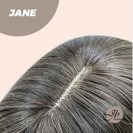 Miniatura 5 de JBEXTENSION Peluca de corte lobo, rubio Jane, con flequillo en capas, raíces oscuras, extremos negros, mezcla de rubio, sin pegamento, pelucas de