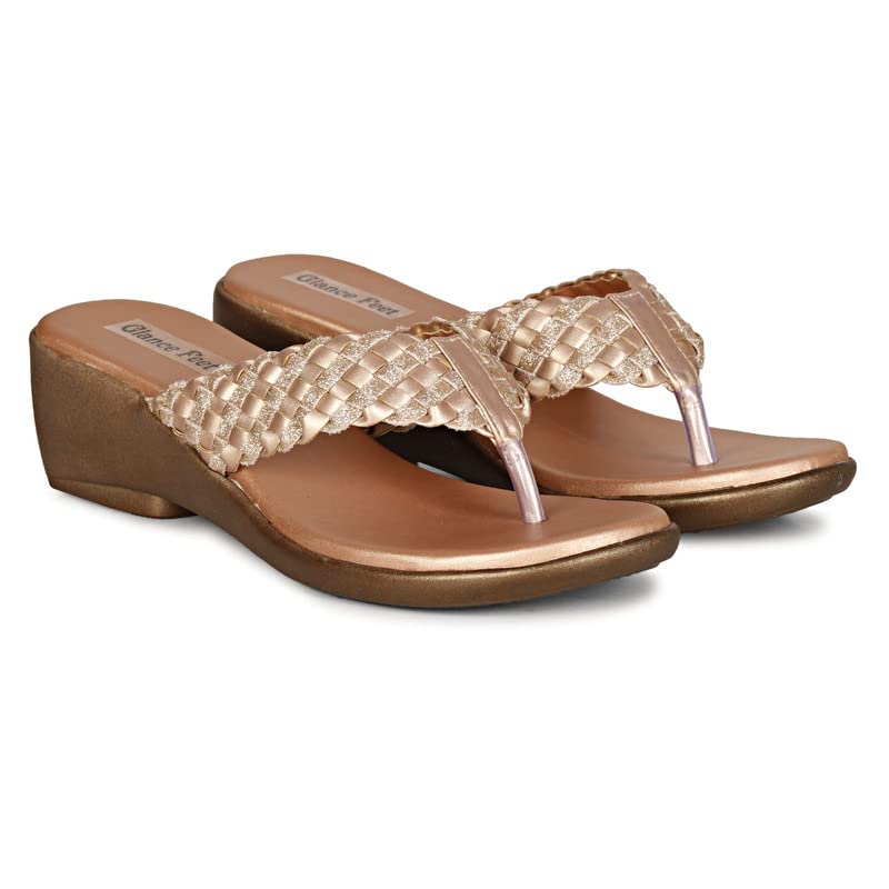 Glnace feet Womens Slip-on Wedges Soft & Comfortable Latest Collection Of Casual Sandals For Women and Girls (B0BWTRHFDS) Amazon Price History, Amazon Price Tracker
