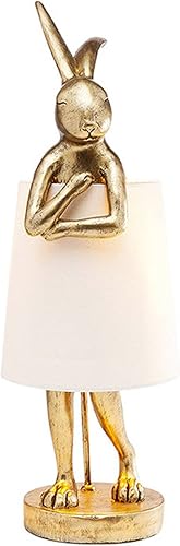 Miniatura 8 de Lámparas de mesa de conejo, lámpara de mesa de conejo blanco de 25.6 pulgadas para dormitorio, lámpara de mesita de noche para niños, luz de conejo