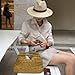 Large Straw Clutch Bag for Women Summer Satchel Purse Fashion Woven Top Hanlde Handbags for Beach Vacation