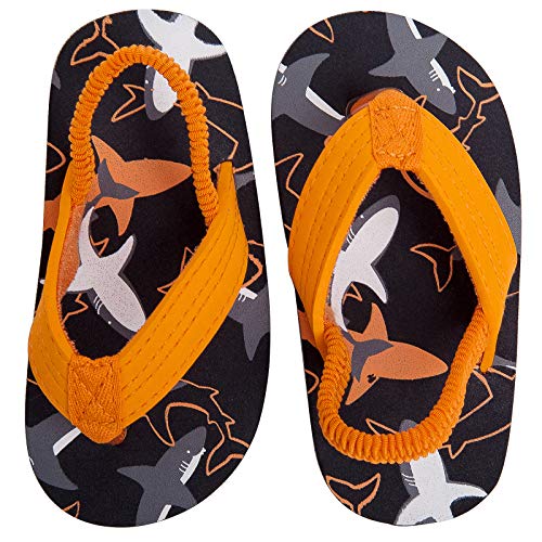 Image of Boys Girls Strap Flip Flops Sandals Cute Cartoon Unicorn Shark Toddler Flip Flop Kids Pool Beach Flat Slide Summer Water Shoes