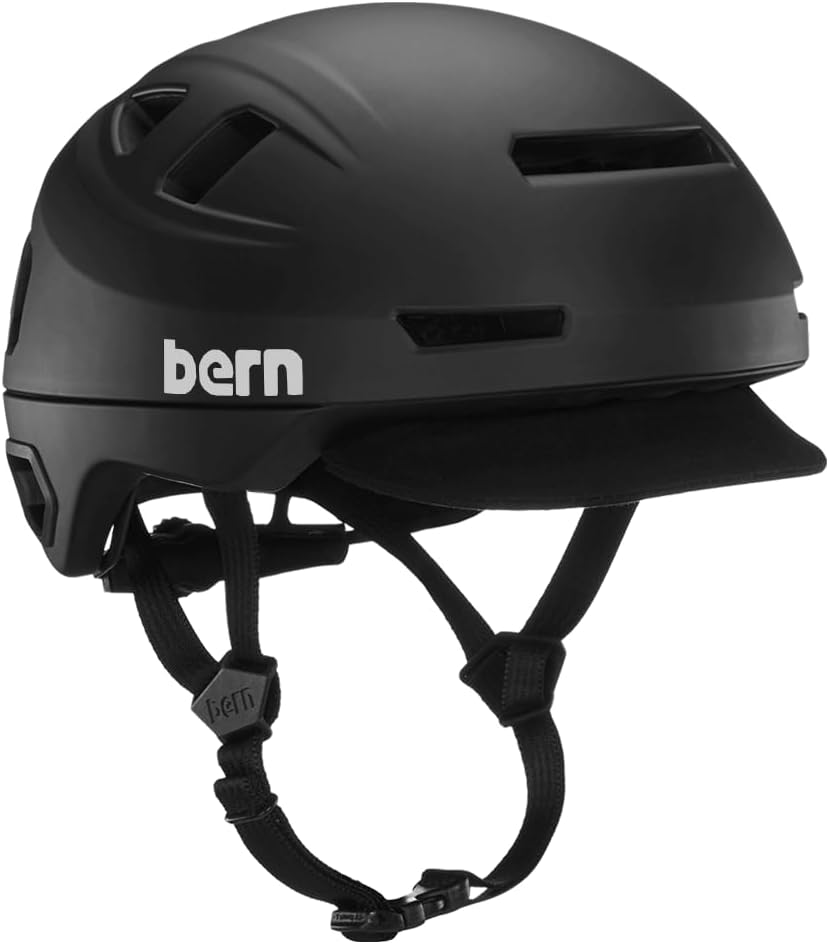 Bern Hudson MIPS Adult Bike Helmet with Rotational Impact Safety, up to 27 MPH│Adjustable│Safety Light Included│For Bikes, E Scooters, E Bikes +│Fully Certified