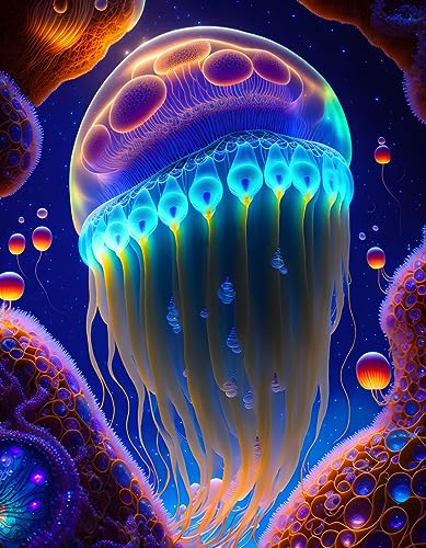 Poster animal biomorphique SERENDIPITP déco murale chambre nuit