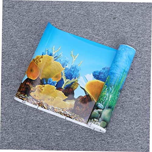 Ipetboom 2 Unidades Papel De Parede 3d Aquário Decorativo Adesivo De Decalques Subaquáticos Fundo Do
