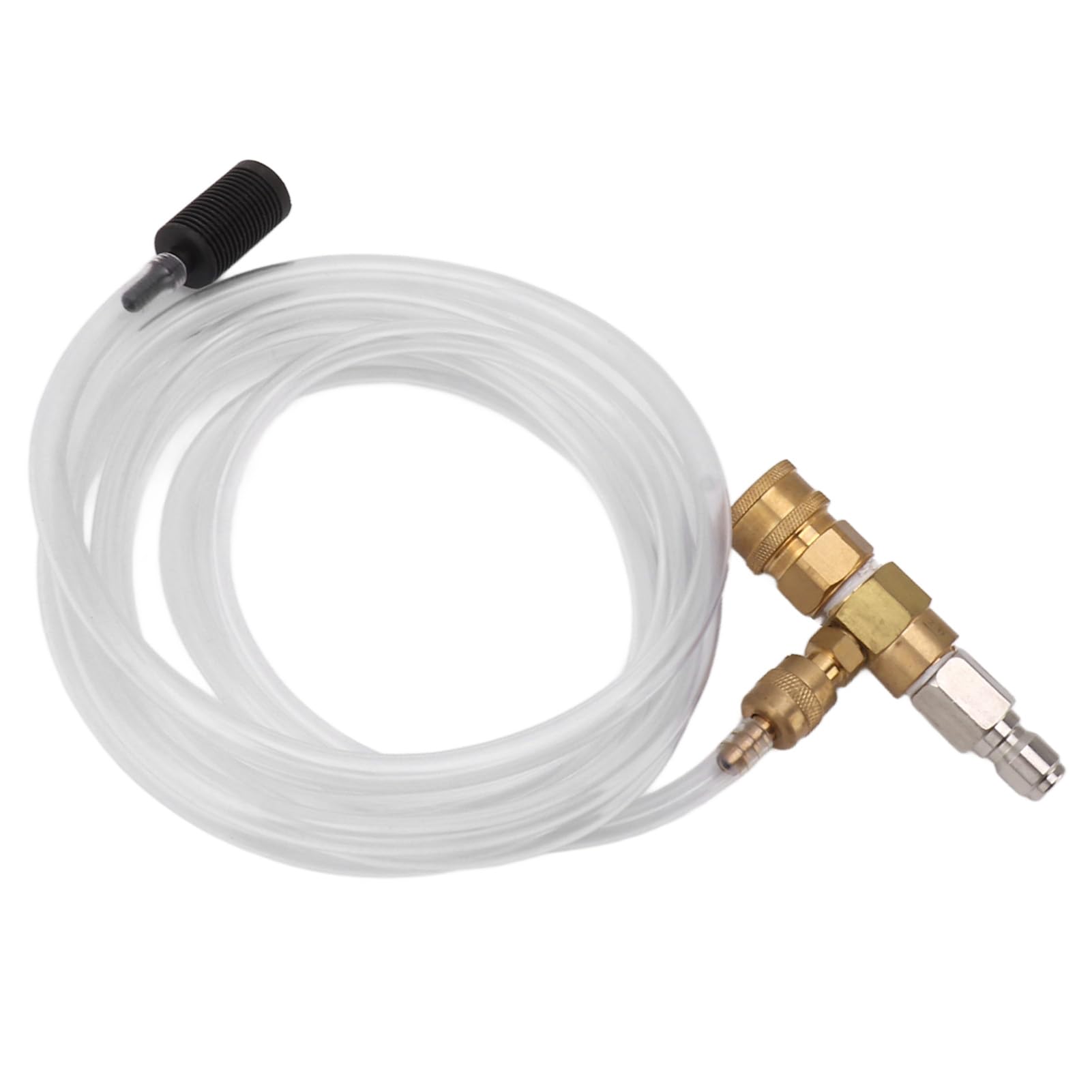 Kit iniettore chimico regolabile Iniettore di sapone con tubo a sifone Ugello per sapone Connettori da 3/8 pollici per idropulitrice Costruzione in ottone in acciaio inossidabile
