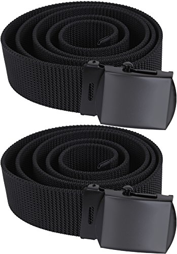 Army Universe Nylon Web Belt Reversible Heavy Duty Tactical Military Waist Webbed Belt with Metal Slider Buckle
