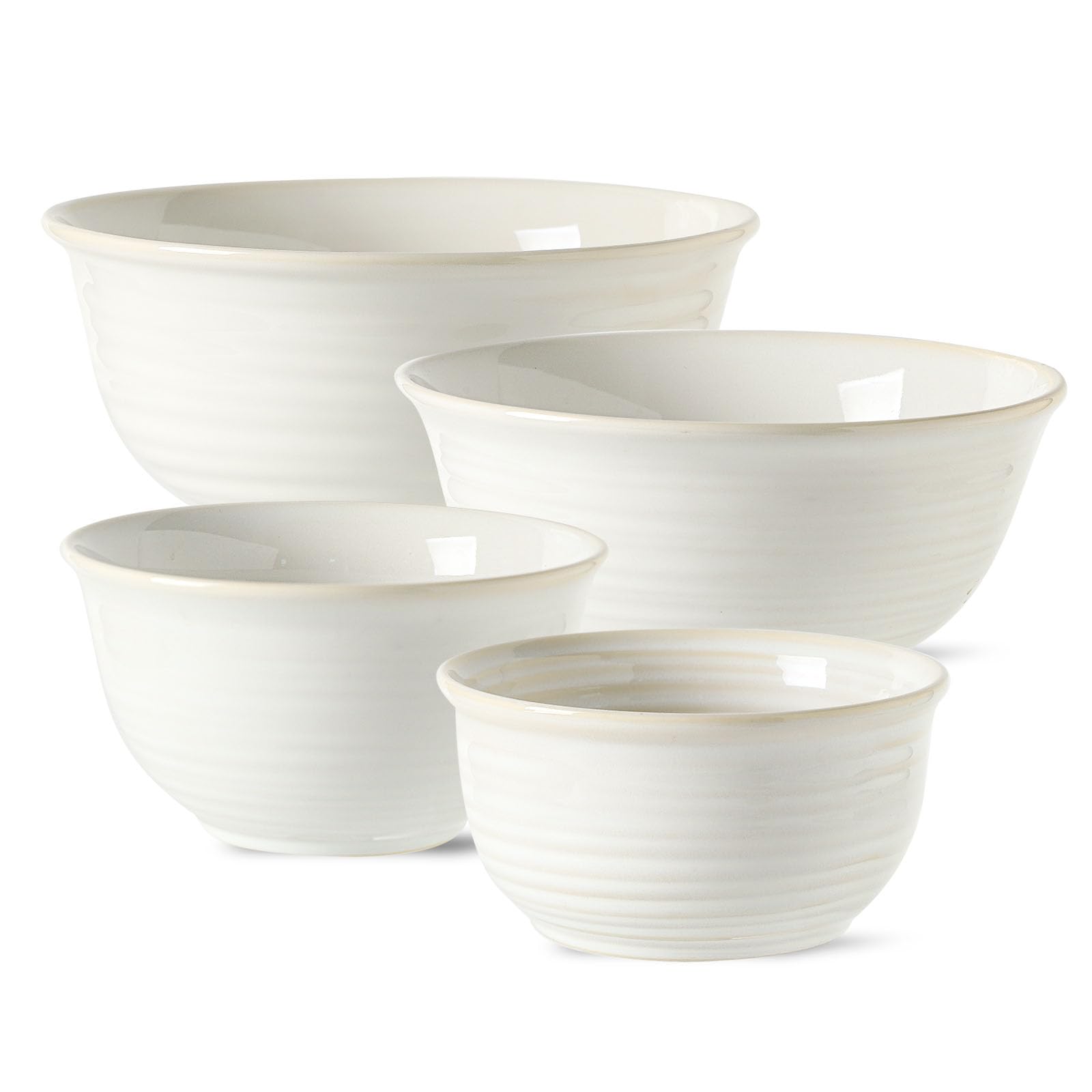 Photo 1 of Hasense Porcelain Mixing Bowls - 2.8/2.1/1.0/0.5 Qt, Set of 4