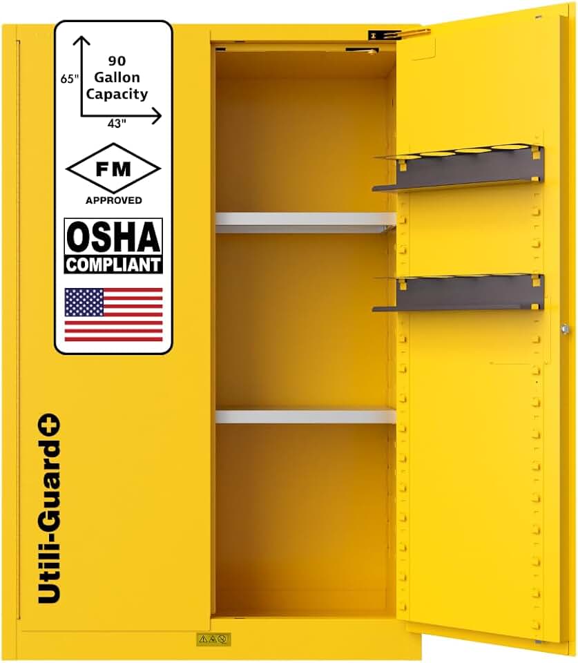 Justrite Utili-Guard 90 Gallon Self Close Flammable Storage Cabinet