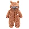 Haokaini Pasgeboren baby beer dik sneeuwpak winter warme capuchon rompertje jumpsuit outwear kleding