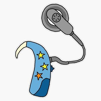 Magnet Cochlear Implant Blue Magnetic Vinyl Sticker 5"