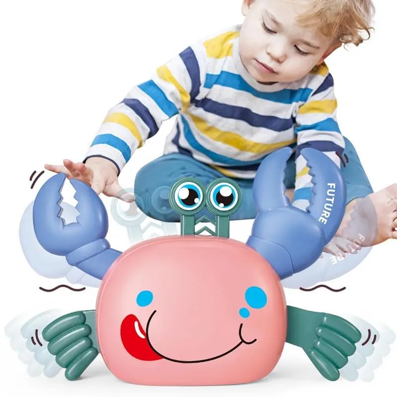Image of EUPHORIA Toys Baby Toys Crawling Crab Toy for Kids Infant Toddlers Tummy Time Dancing Musical Moving Toys for Babies Boys Girl Birthday Gift