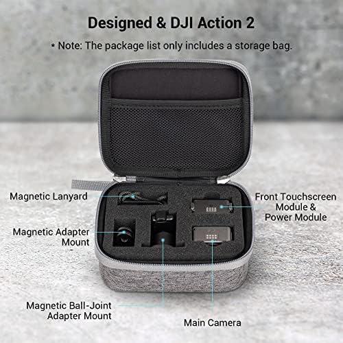 SMALLRIG Action 2 Bag, Lightweight and Carrying Hard Case, Travel Bag for Action 2 Accessories, Storage Bag Carrying Case Protection for DJI Action 2 - 3702