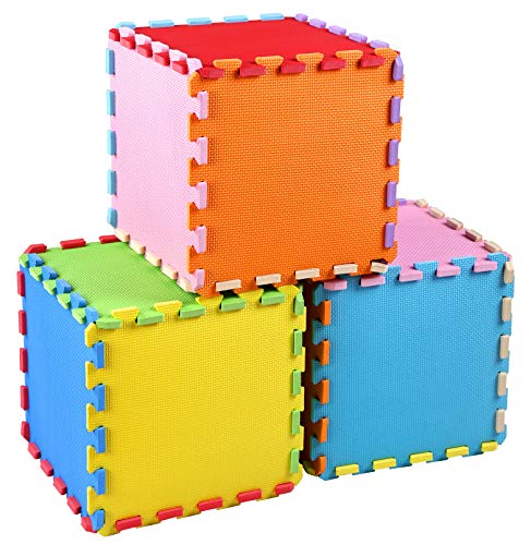 Balancefrom BFPM-MC 0.4 Inch Thick Large Non Slip Interlocking Eva Foam Puzzle Home Floor Play Mat Set W/ Edges & 36 Tiles In 9 Colors thumb #6