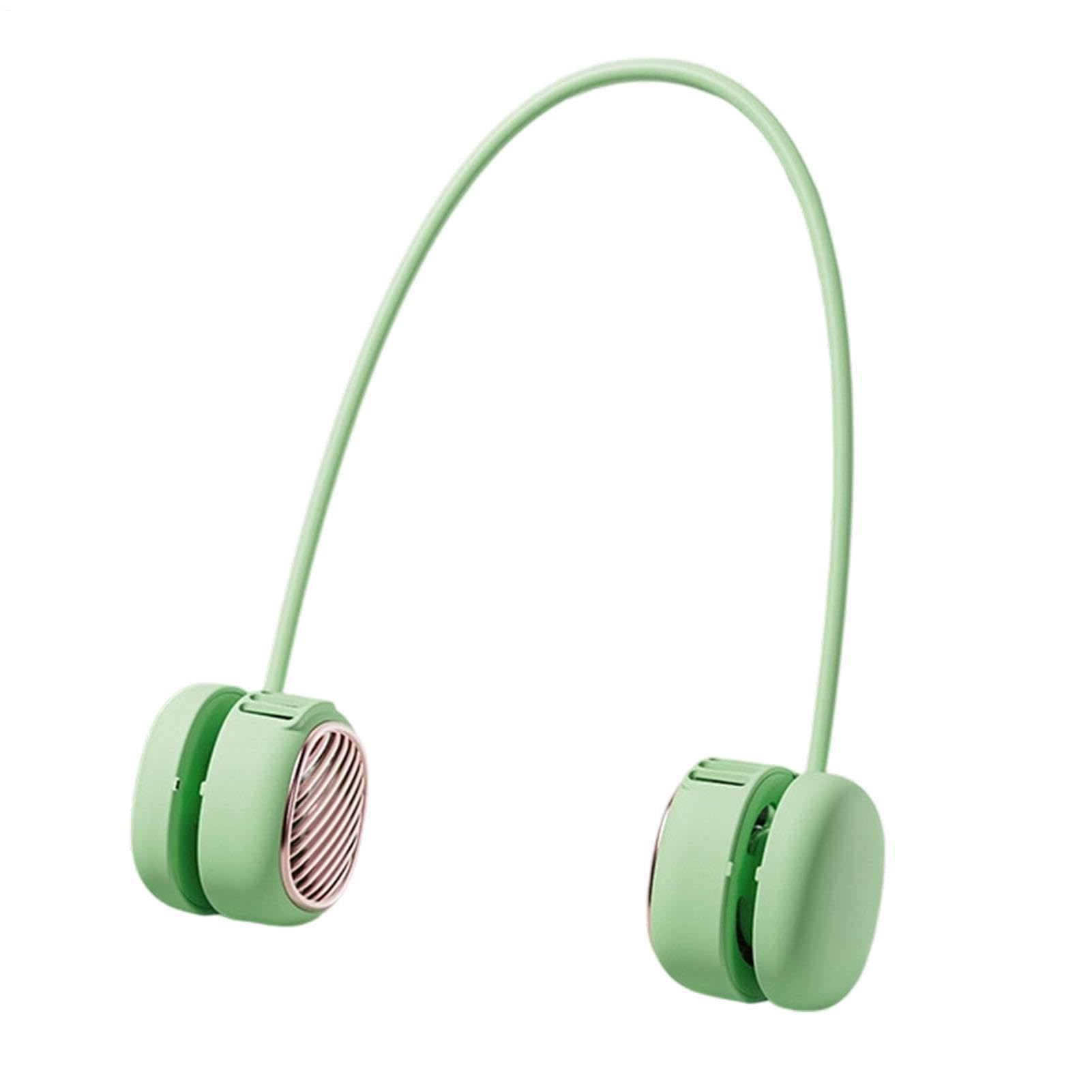 Ventilador de cuello portatil recargable usb flexible y silencioso con 5 velocidades de aire