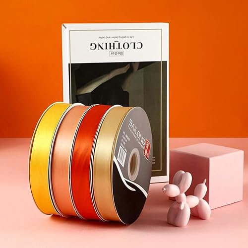 Miniatura 8 de BAILONG Cinta de satén gruesa de 1 pulgada de ancho, 11 colores, 100 yardas cada cifrado, adecuada para manualidades, lazos para el cabello,