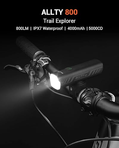 Miniatura 2 de Magicshine Allty - Luces para bicicleta de cercanías Allty 400, Allty 600, Allty 800, luz de bicicleta de carretera Allty 800, USB tipo C