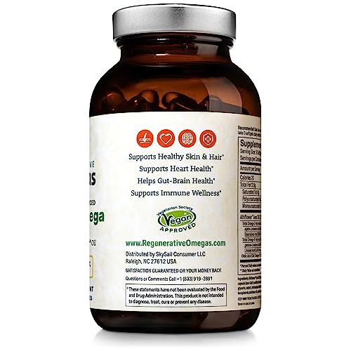 Ahiflower Oil Softgels Complete and Balanced Vegan Omega 3-6-9 Essential Fatty Acids Plant Based No Fish Source of Vegan Healthy Fats 120 Vegan softgels - Thumbnail 2
