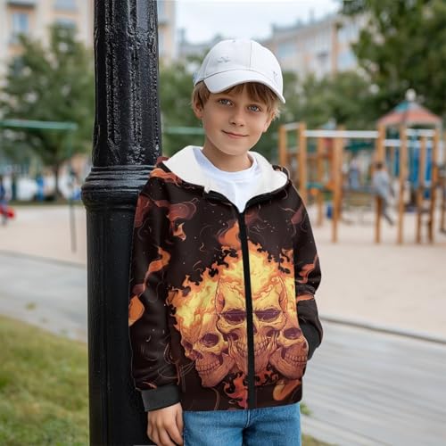 Suobstales 6-16T Boys Full-Zip Hoodie Fleece Hooded Sweatshirts Long Sleeve Jacket Casual Pocket Pullover Spring Fall Clothes2
