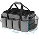 HODRANT Extra Großer Reinigungs Caddy Organisator, mit Stabilem Pad & Griffen, Reinigungs Aufbewahrungs Tasche für Reinigungs Produkte (Grau)