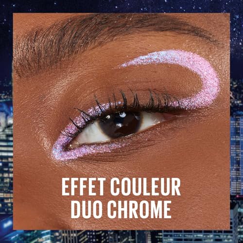 Maybelline New York - Crayon Yeux Waterproof - Texture Gel - Effet Tatouage - Tenue Extrême Jusqu'à 36 H - Tattoo Liner Galactic Chrome - Teinte : Aurora Flip - 1,3 g