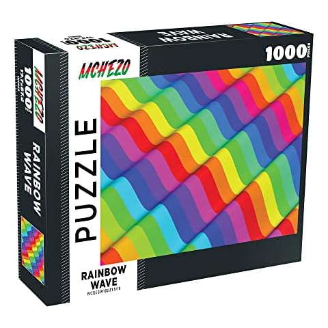 Mchezo Rainbow Waves 1,000 Piece Jigsaw Puzzle, Abstract Design Cover