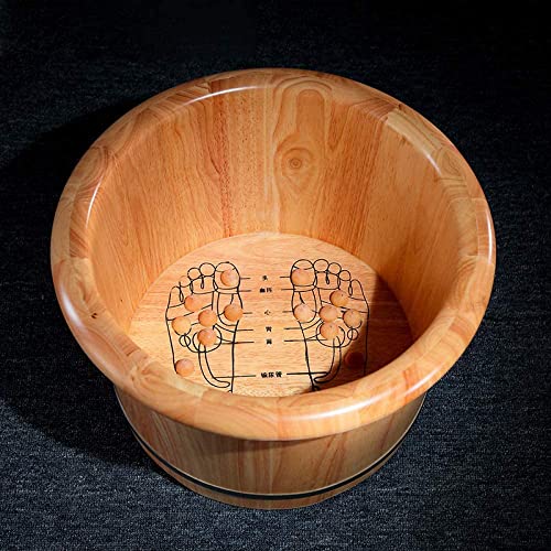 Balde de madera para baño de pies con tapa altura 25 cm miniatura 5