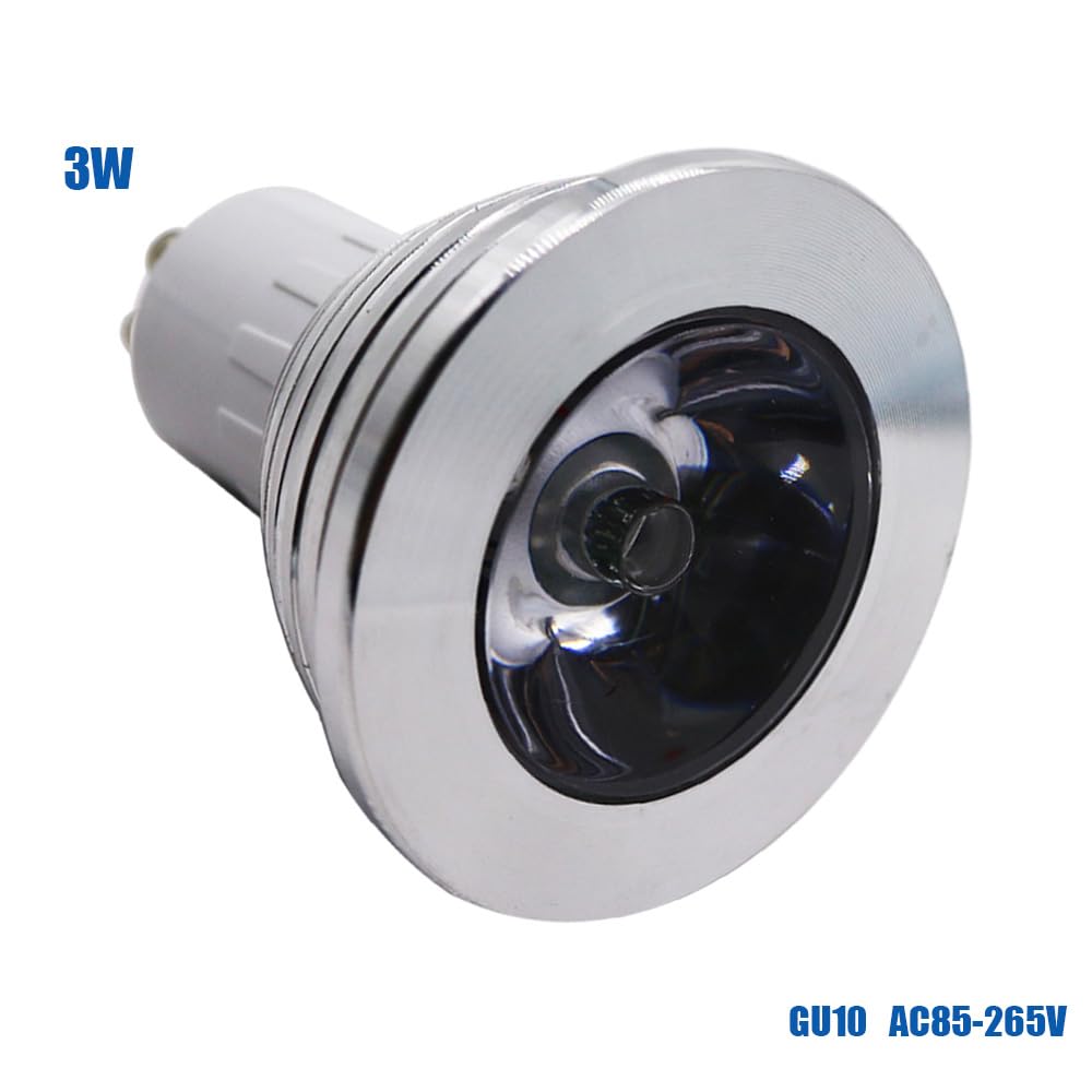 Bombillas LED GU10, Bombilla Inteligente 3W Regulable Cambio de Color,Ángulo de Haz 60°,Control remoto Incluido (12 Unidad)