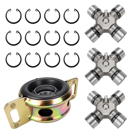 Drive Shaft U-Joints & Center Support Bearing Kit Compatible with