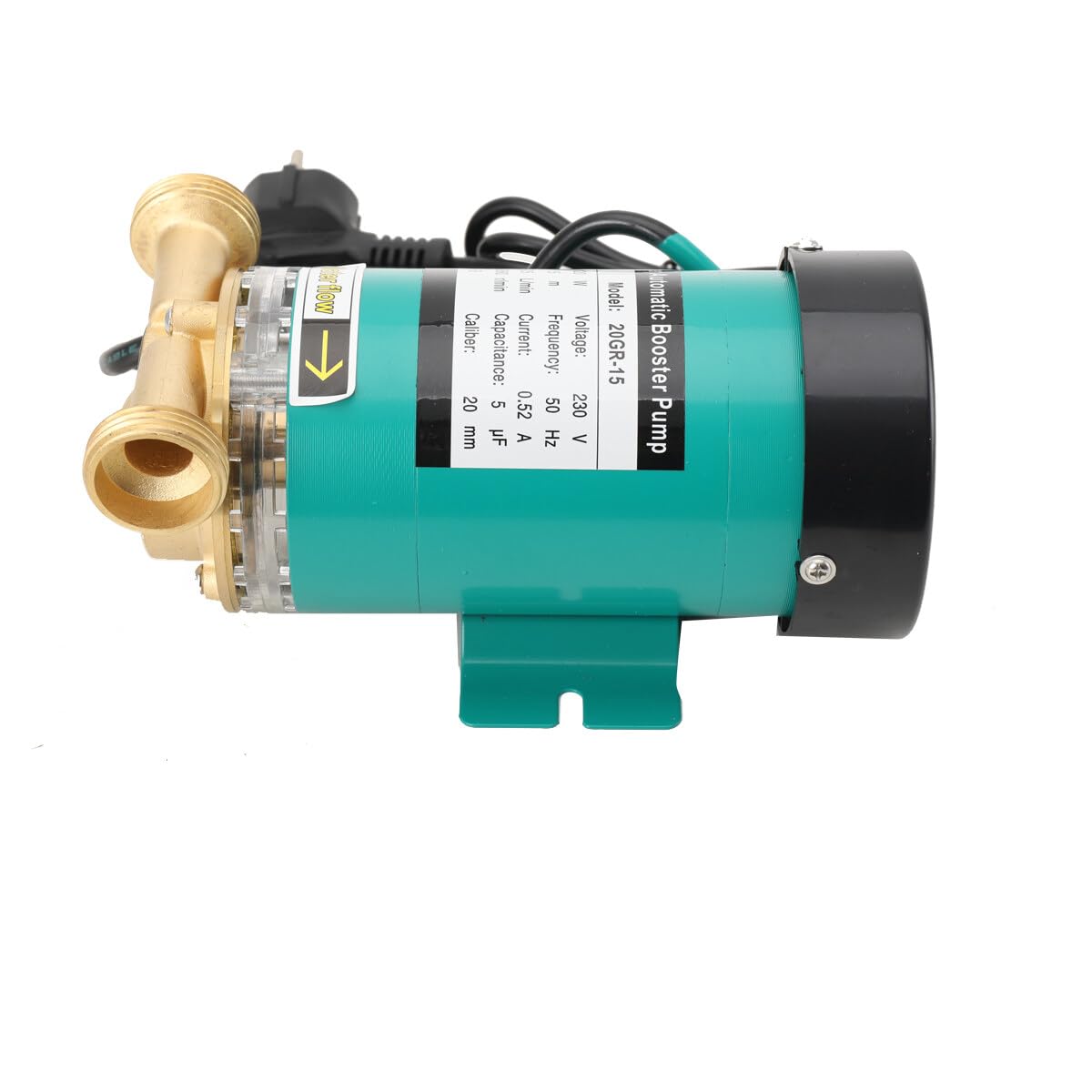 Bomba de Circulación Automática de Aumento de Presión, Verde, Acero Inoxidable, Bomba de Agua, 120 W, 25 l/min, 15 m, 230 V/50 Hz