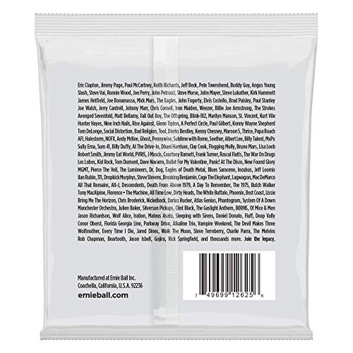 Ernie Ball Slinky Cordes filées en nickel pour guitare électrique à 8 cordes, calibre 10-74 - Les Beatles, Paul McCartney, John Lennon, RIngo Starr, George Harrison Ernie Ball Slinky Cordes filées en nickel pour guitare électrique à 8 cordes, calibre 10-74 – Image 3