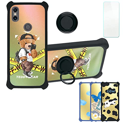 Aroepurt Funda para Xiaomi Mi Mix 3 5g Funda Compatible con Xiaomi Mi Mix 3 5g Case Carcasa [con 9H Dureza HD Protector Pantalla] PC + Silicona Soporte DJH-PZX